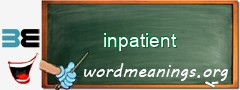 WordMeaning blackboard for inpatient